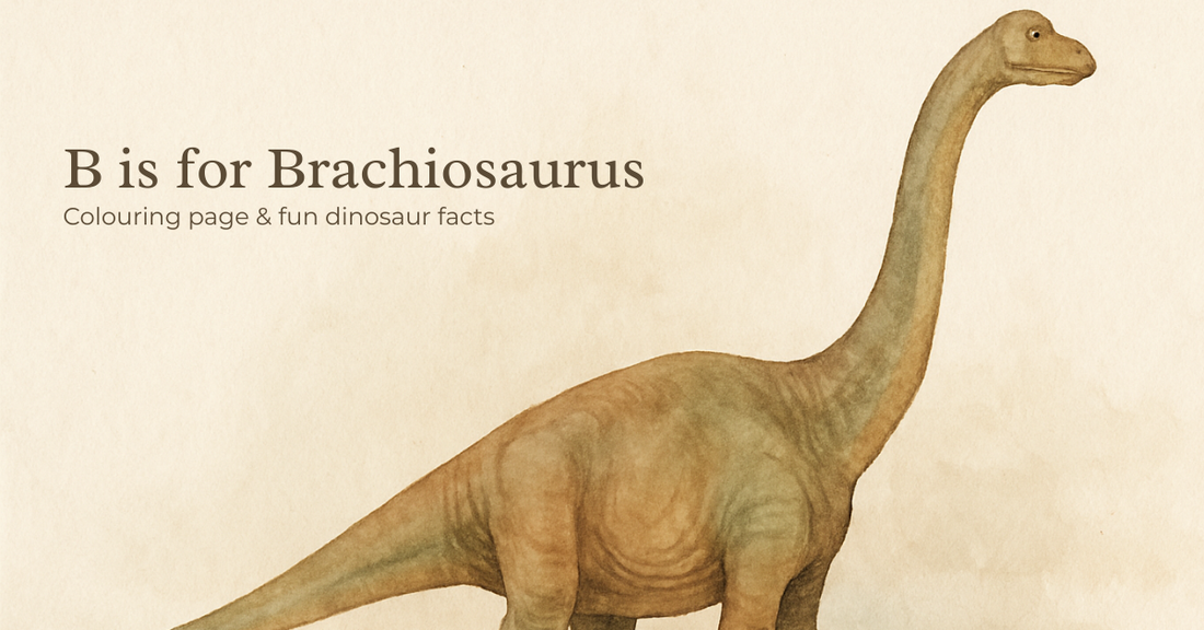 Free Brachiosaurus Colouring Page – Dinosaur Printable for Kids