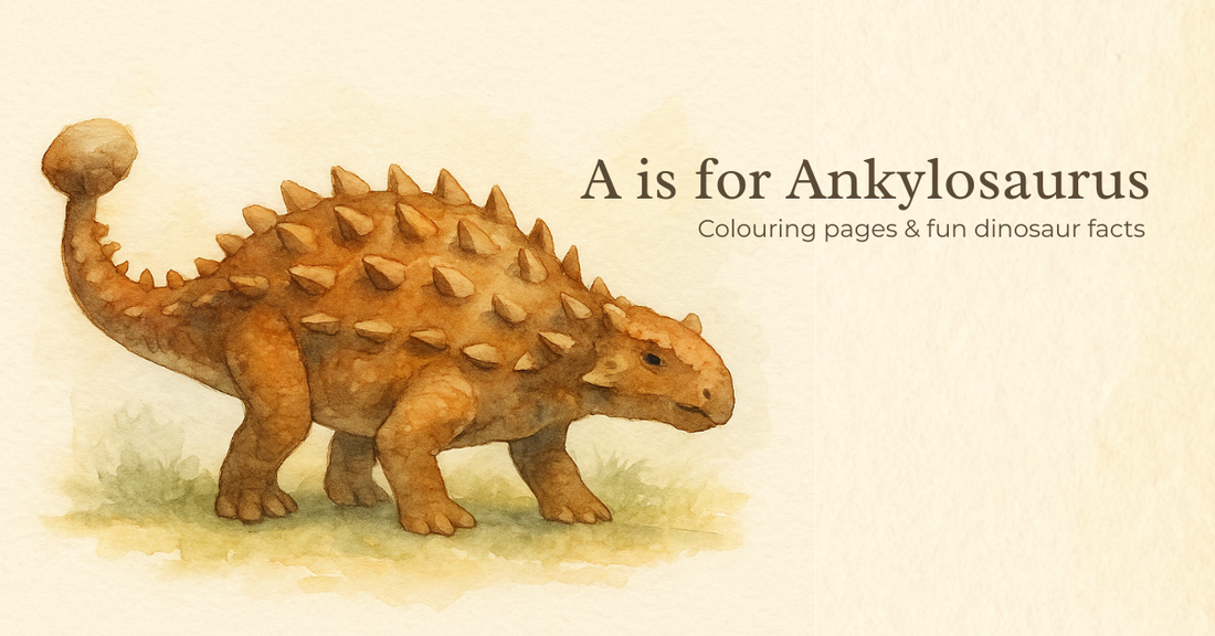 Free Ankylosaurus Colouring Page – Dinosaur Printable for Kids