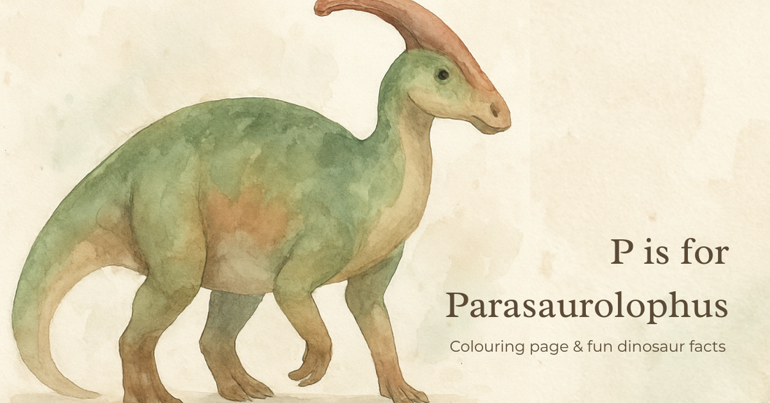 Free parasaurolophus Colouring Page – Dinosaur Printable for Kids