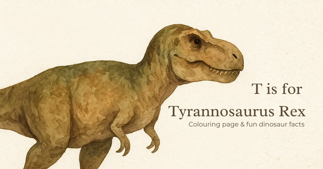 Free Tyrannosaurus Rex Colouring Page – Dinosaur Printable for Kids