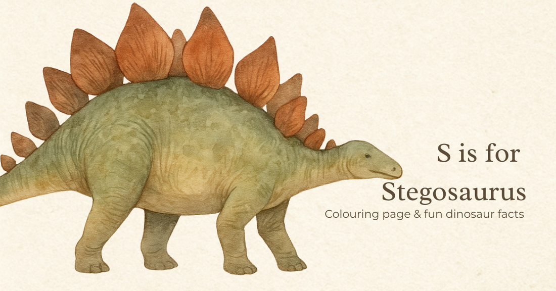 Free Stegosaurus Colouring Page – Dinosaur Printable for Kids