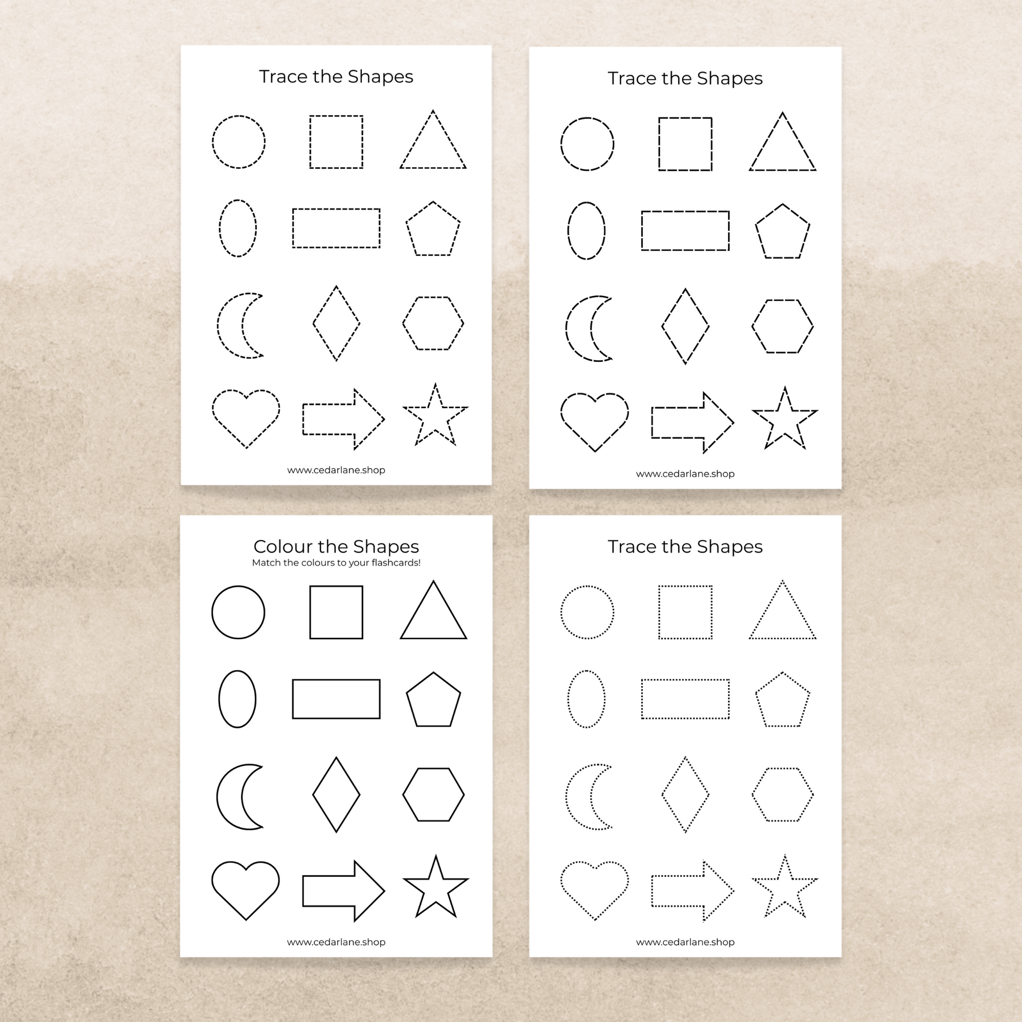 Shapes Activity Pages - Digital Download