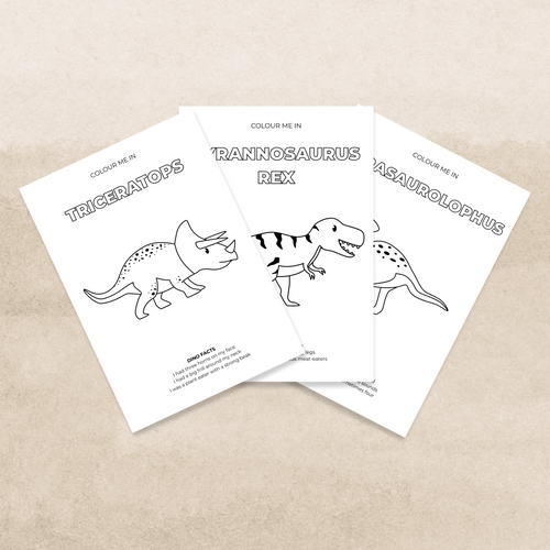 10 Free Dinosaur Colouring Pages  - Digital Download