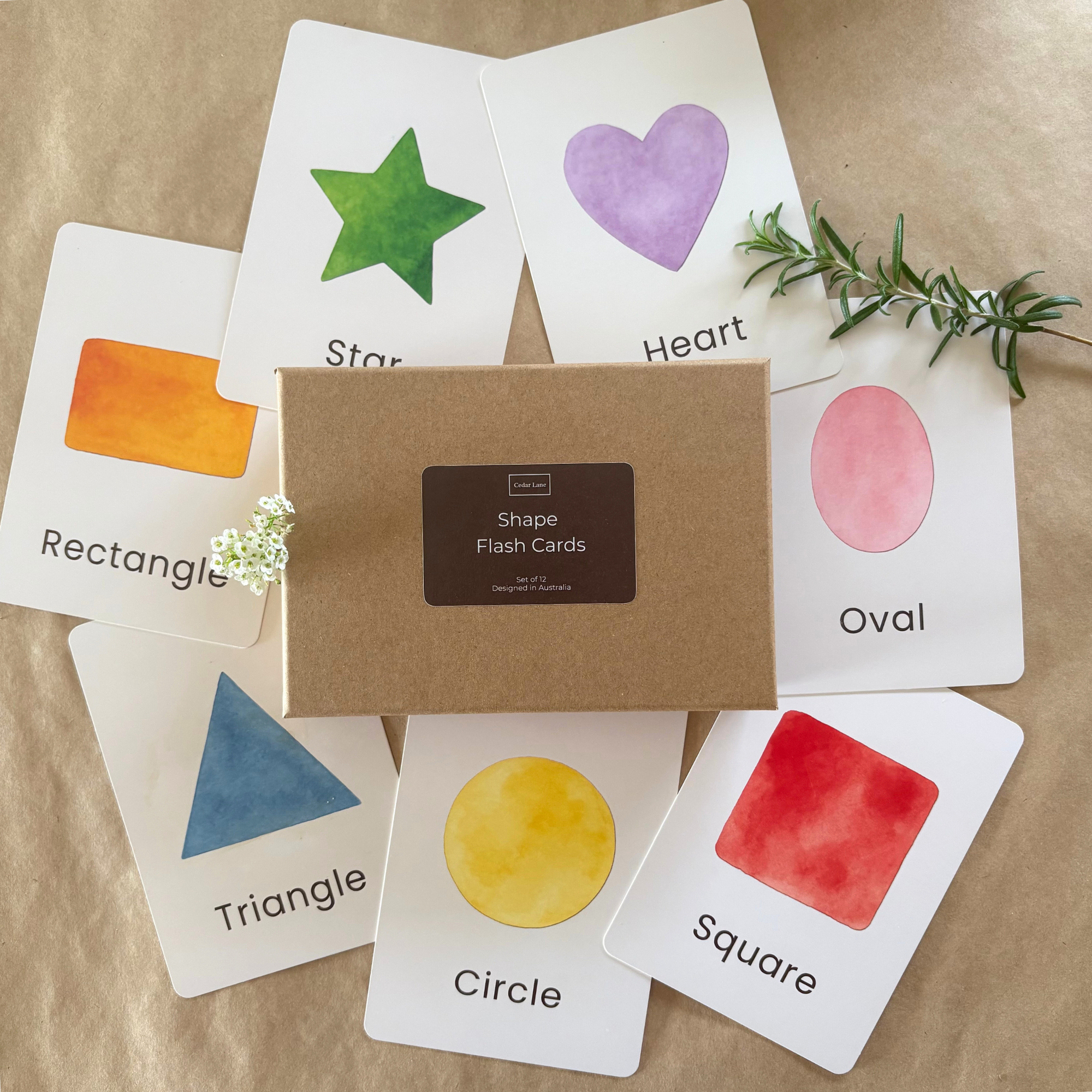 Shapes Flash Cards - Set of 12