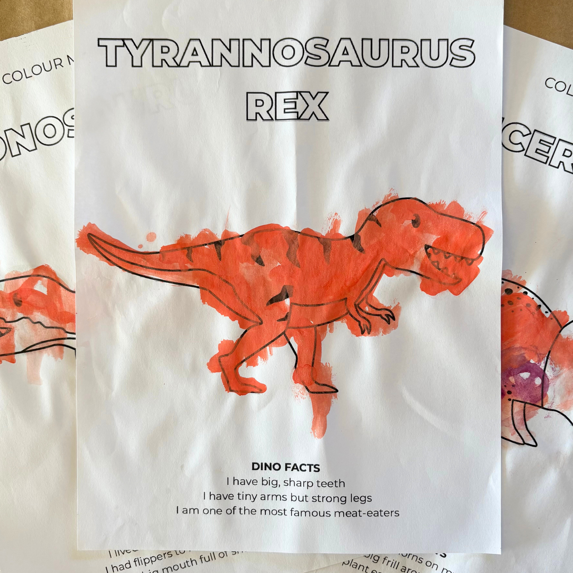 10 Free Dinosaur Colouring Pages  - Digital Download