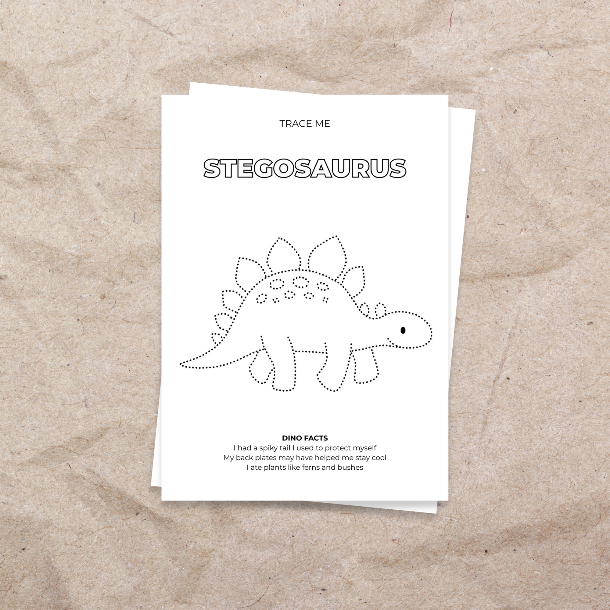 10 Free Dinosaur Tracing Pages - Digital Download