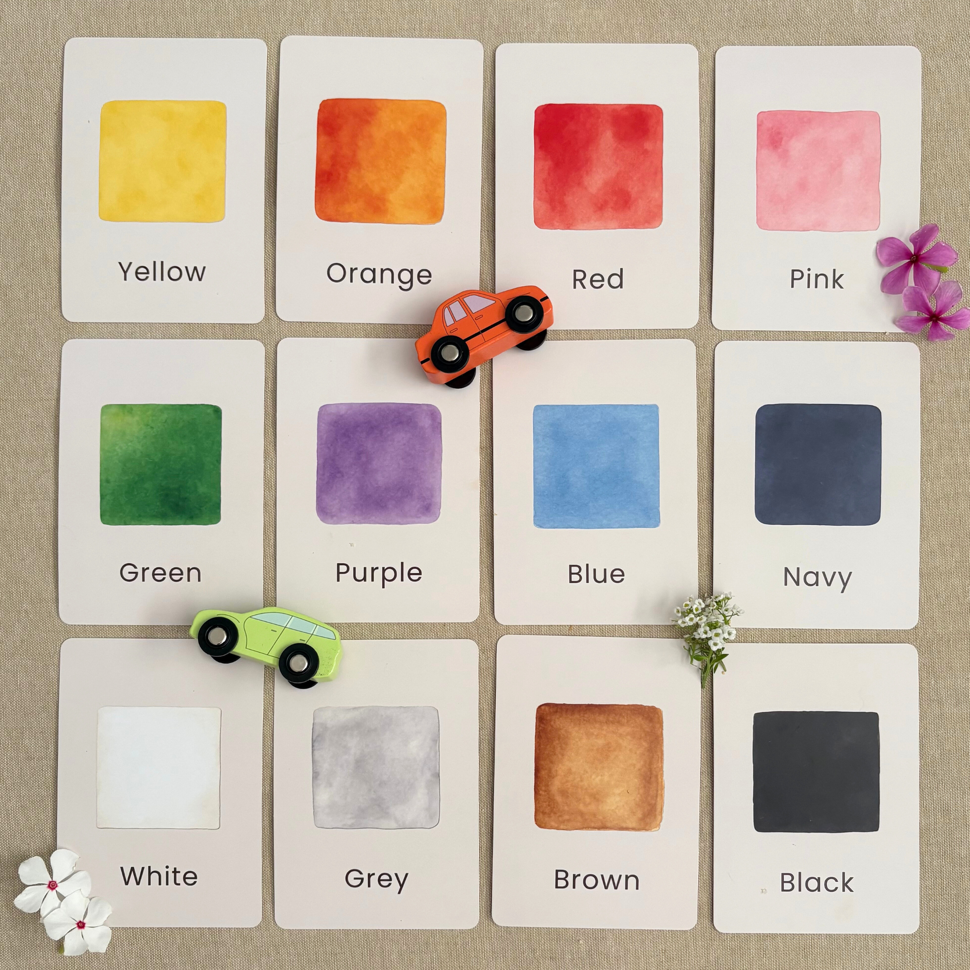 Colour & Shapes Flash Cards Bundle 24 Set - Memory & Go Fish Games